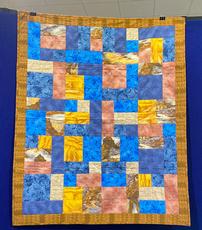 Gold & Blue Quilt 202//230